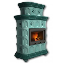 Каминная облицовка КимрПечь Истра пристенная двухъярусная Волна